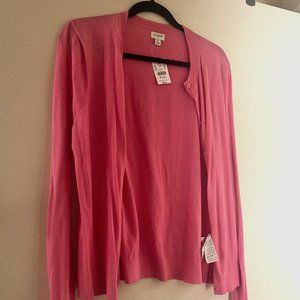 J. Crew Coral Cardigan, Size XL